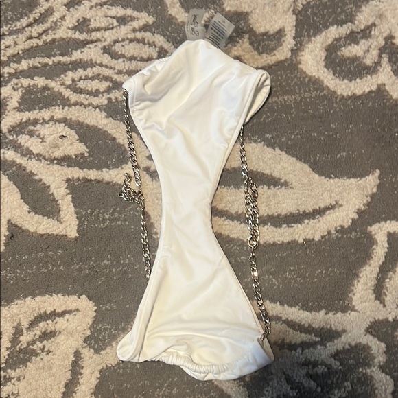 Beach Bunny White Bikini Bottom with Chain Detail - Picture 6 of 6